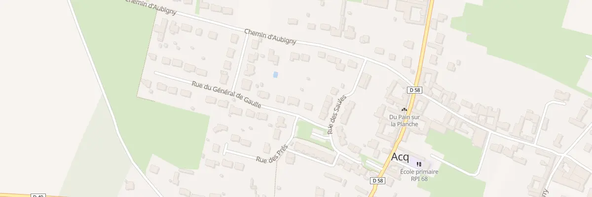 Plan du 14 Rue du Général de Gaulle à Acq