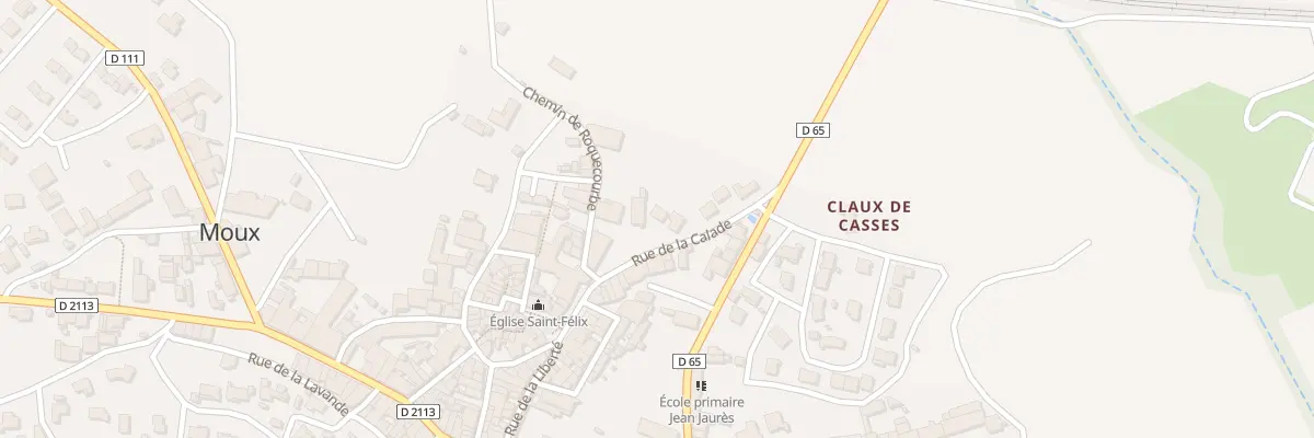 Plan du 2 Rue de la Calade à Moux