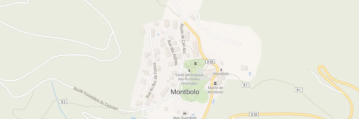 Plan du 2 Rue des Aspres à Montbolo