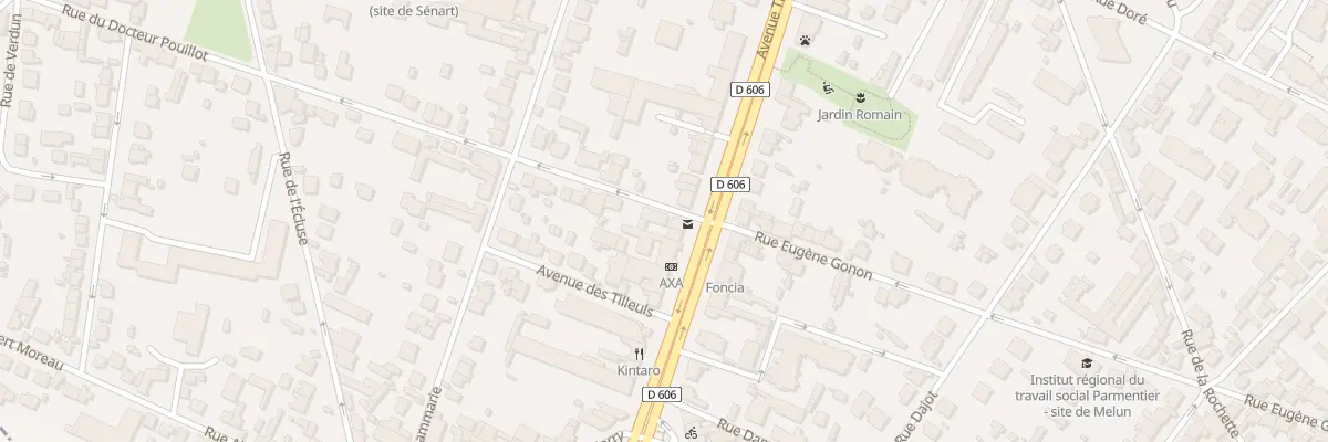 Plan du 1 Rue du Docteur Pouillot à Melun