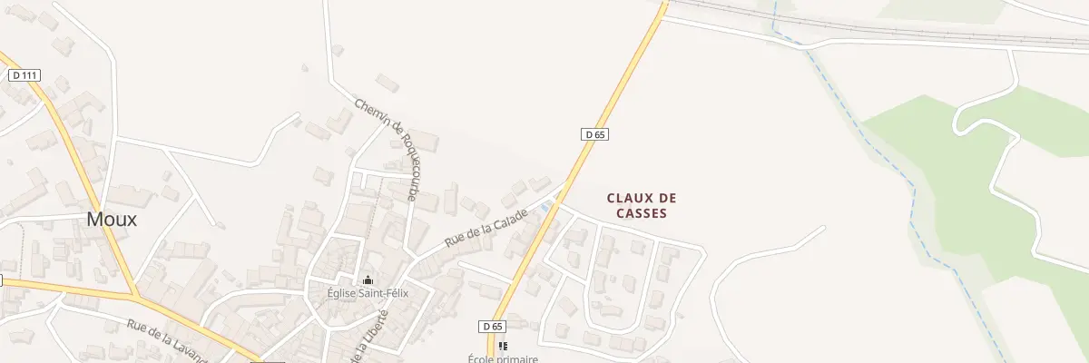 Plan du 10 Rue de la Calade à Moux