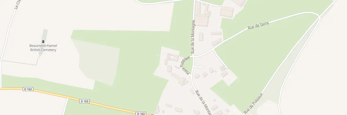Plan du 7 Rue de la Montagne à Beaumont-Hamel