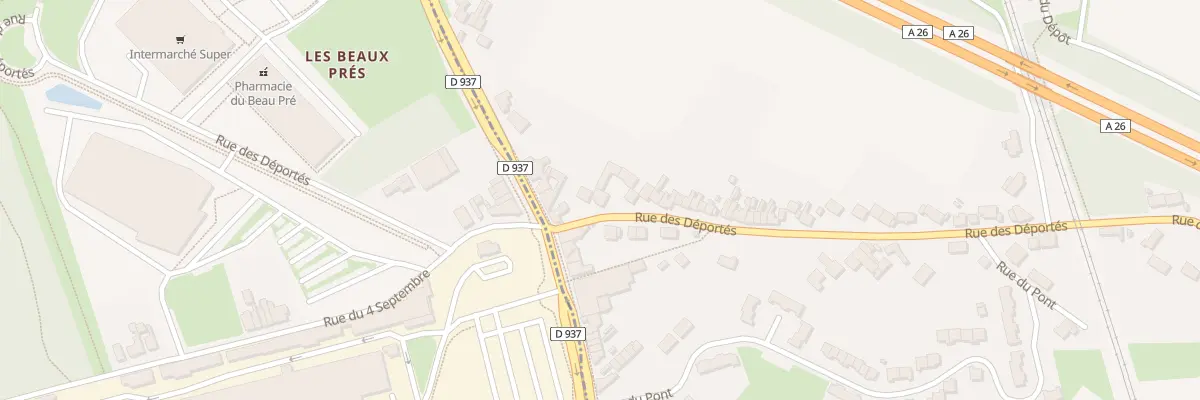 Plan du 54 Rue des Deportes à Verquigneul