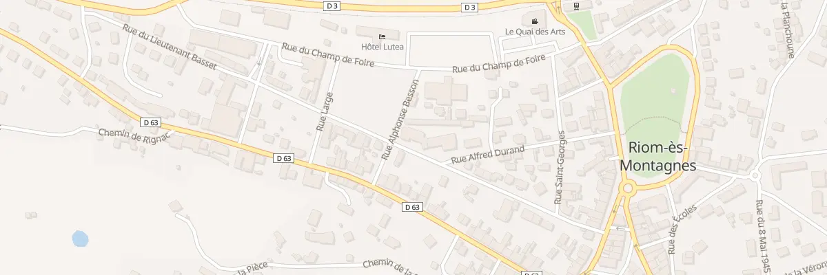 Plan du 22 Rue du Lieutenant BASSET à Riom-ès-Montagnes