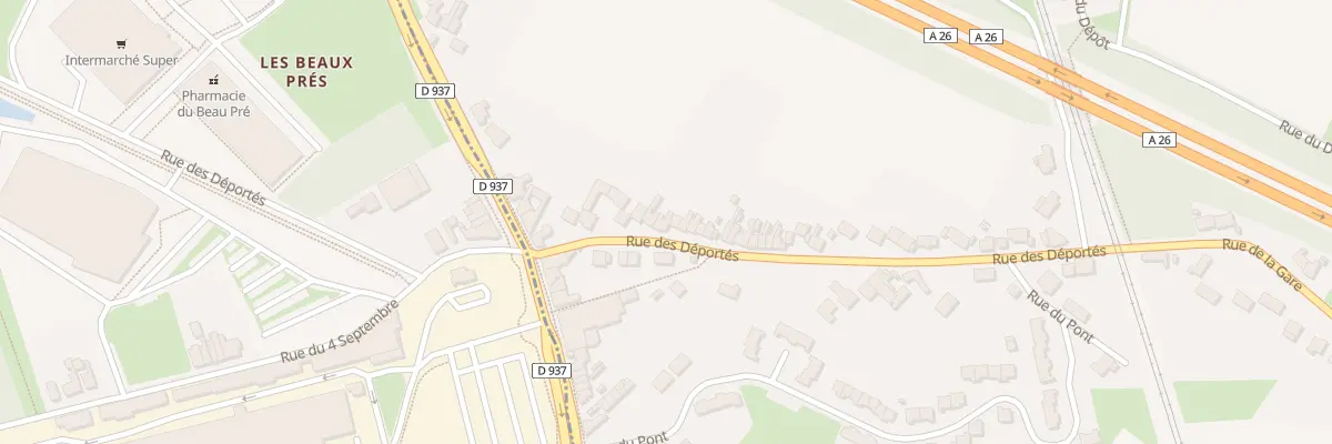 Plan du 46 Rue des Deportes à Verquigneul