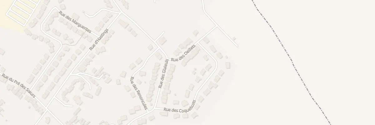 Plan du 34 Rue des Oeillets à Béthune