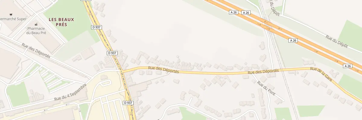 Plan du 32 Rue des Deportes à Verquigneul