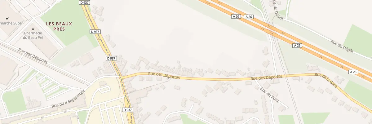 Plan du 30 Rue des Deportes à Verquigneul