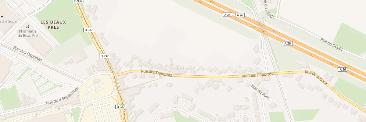 Plan du 26 Rue des Deportes à Verquigneul