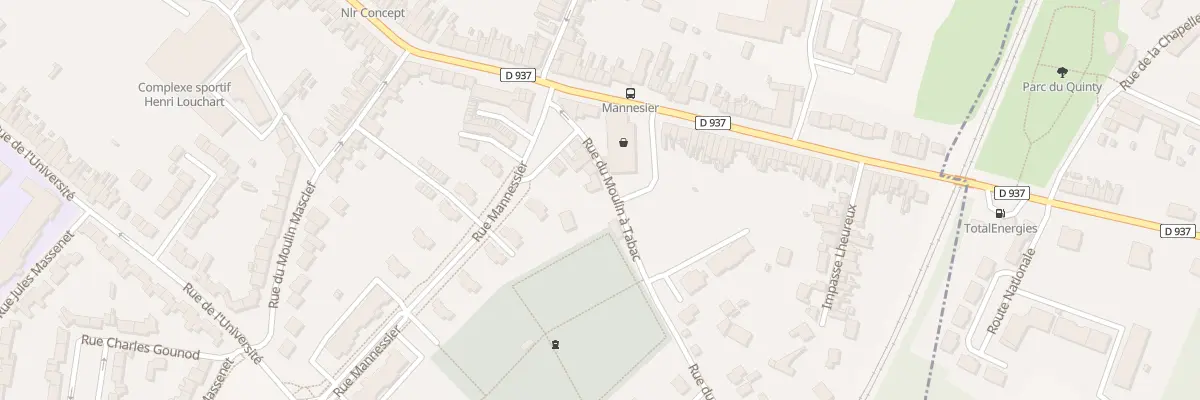 Plan du 84 Rue du Moulin à Tabac à Béthune