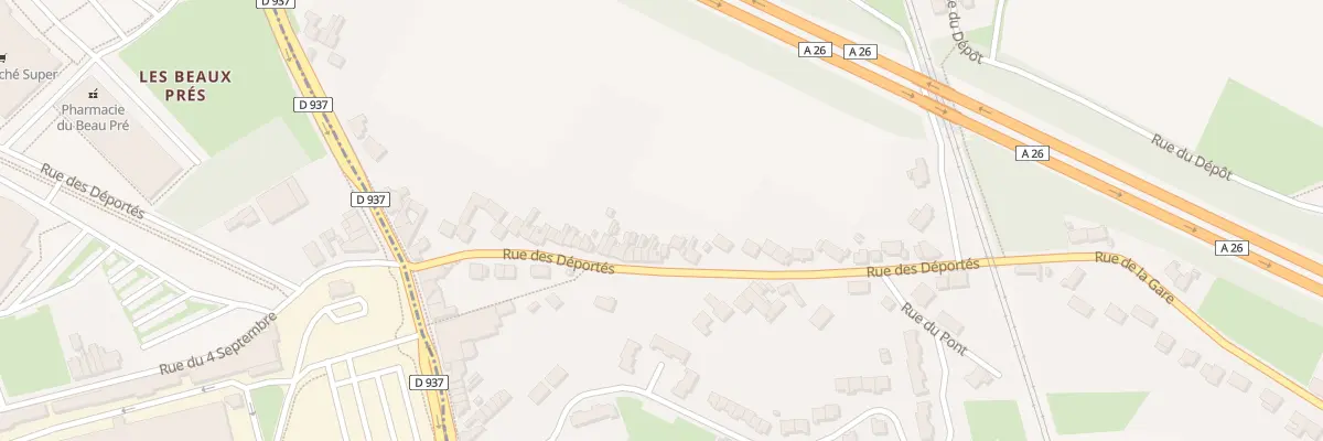 Plan du 24 Rue des Deportes à Verquigneul