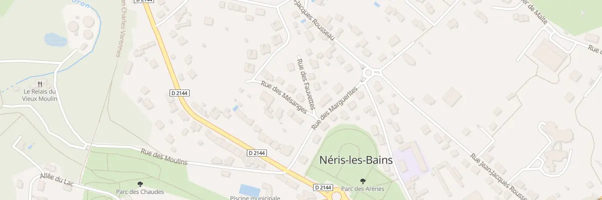 Plan du 2 Rue des Mesanges à Néris-les-Bains