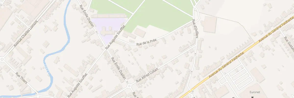 Plan du 13 Rue de la Prée à Albert
