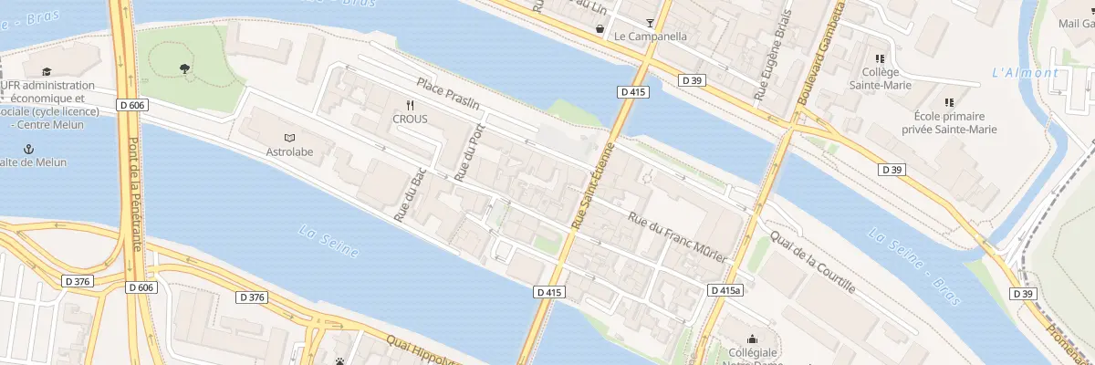 Plan du 3 Pl Praslin à Melun