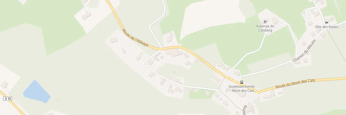 Plan du 1318 Rte de l’Abbaye à Godewaersvelde