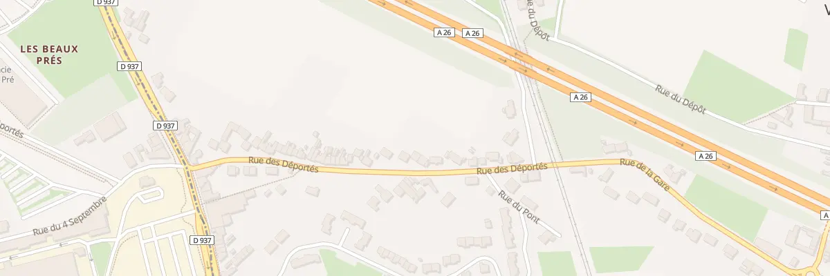 Plan du 16 Rue des Deportes à Verquigneul