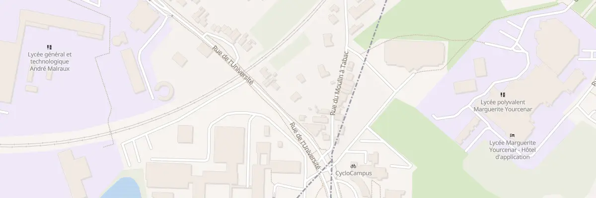 Plan du 1045 Rue de l’Université à Béthune