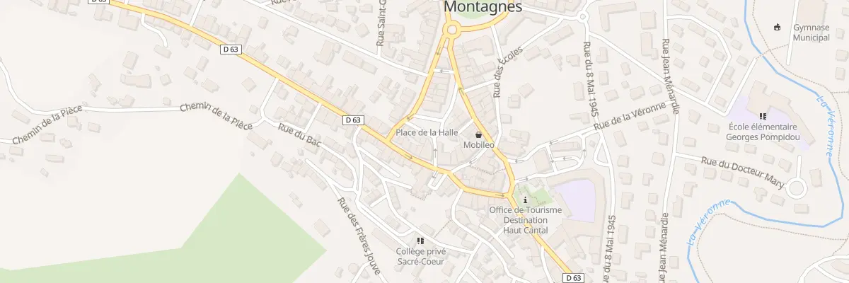 Plan du 5 Pl de la Halle à Riom-ès-Montagnes