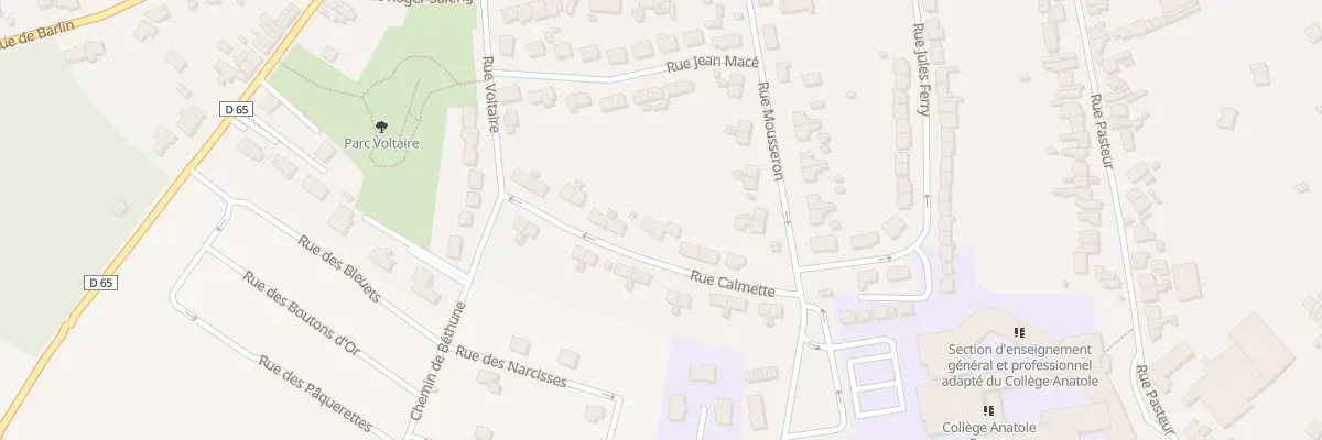 Plan du 15 Rue Calmette à Nœux-les-Mines