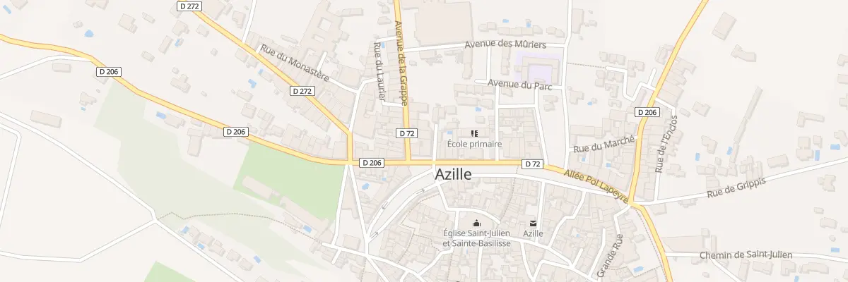 Plan du 2 Av du Minervois à Azille