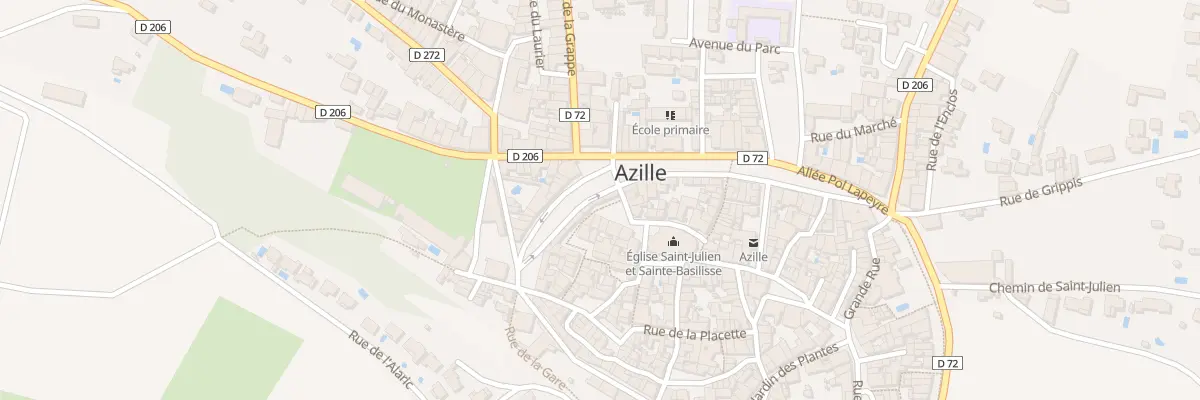 Plan du 1 All de la Republique à Azille