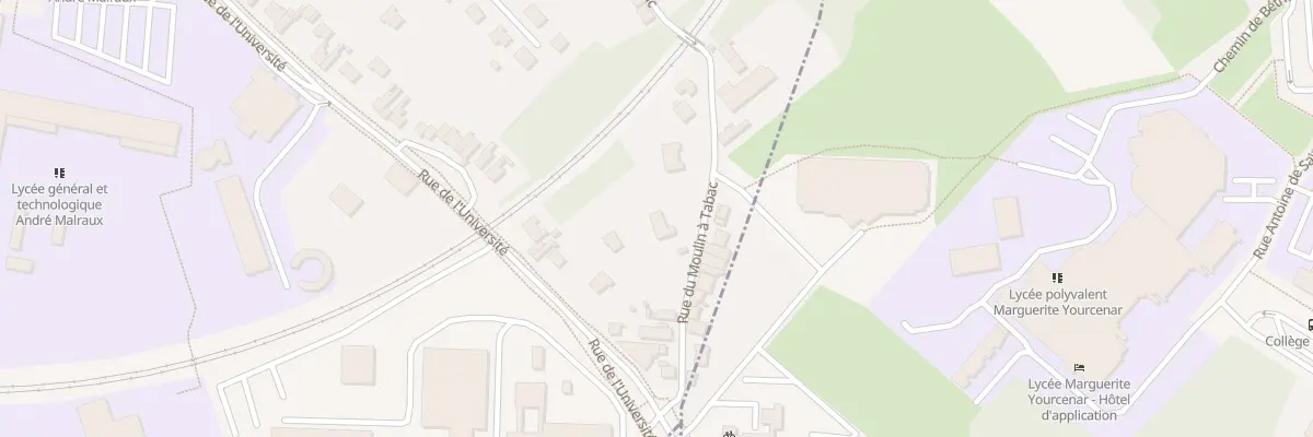 Plan du 500 Rue du Moulin à Tabac à Béthune