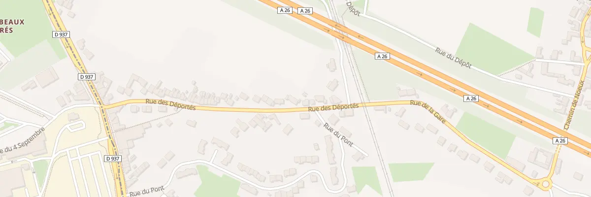 Plan du 10 Rue des Deportes à Verquigneul