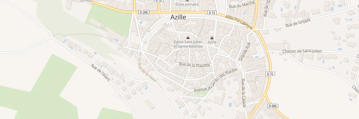 Plan du 12 Rue de la Placette à Azille