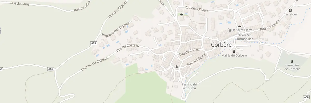 Plan du 14 Rue du Chateau à Corbère