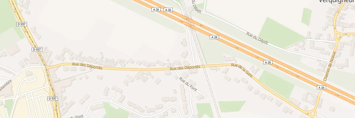 Plan du 6 Rue des Deportes à Verquigneul