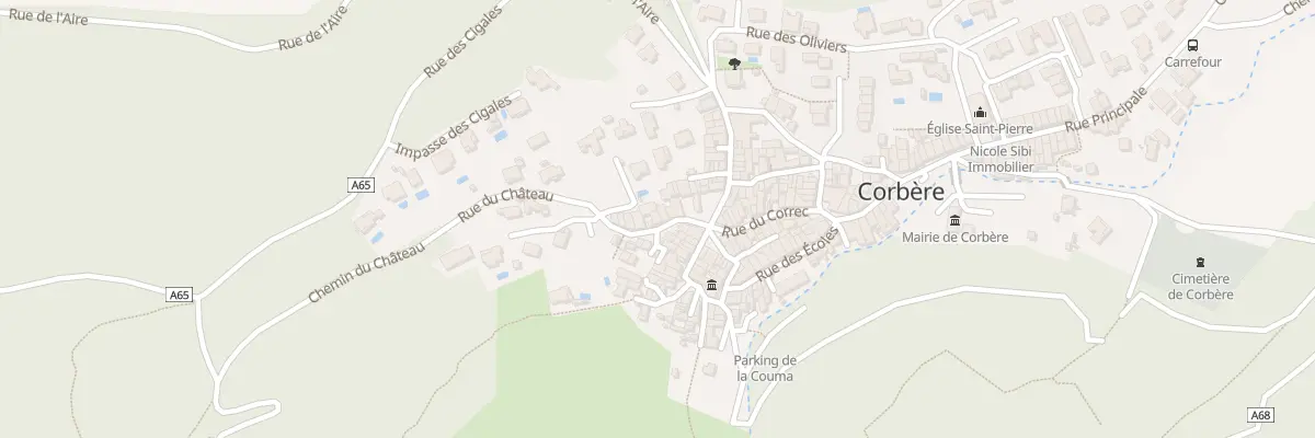 Plan du 4 Rue du Chateau à Corbère