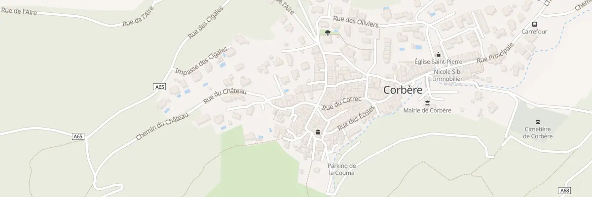 Plan du 2 Rue du Chateau à Corbère
