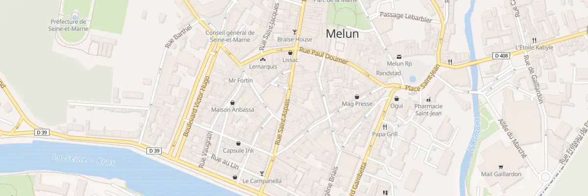 Plan du 44 Rue Saint Aspais à Melun