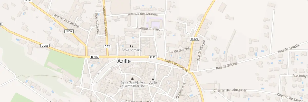 Plan du 1 Rue des Ecoles à Azille