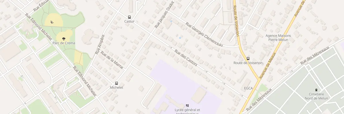 Plan du 25 Rue des Castors à Melun