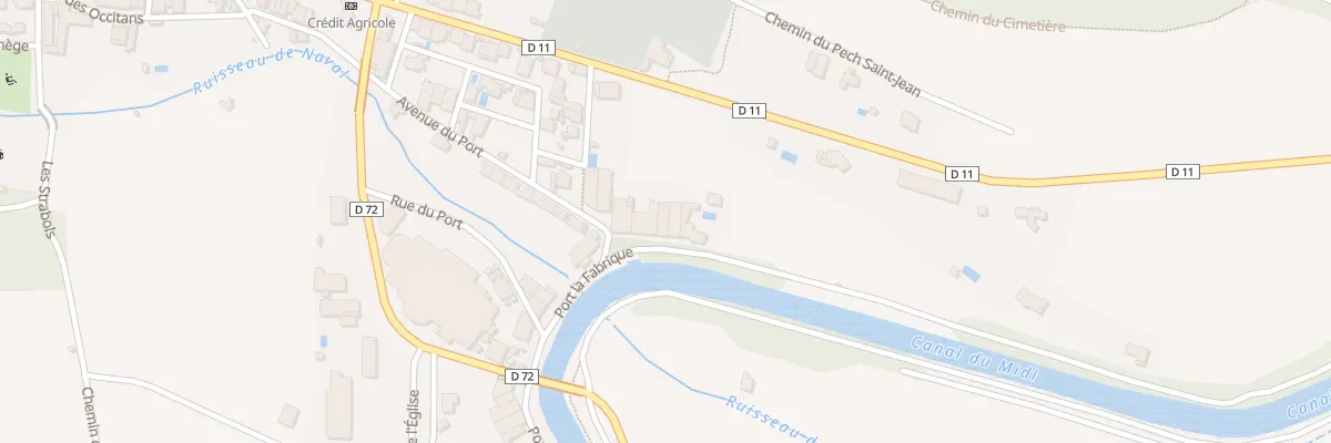 Plan du 5 Port la Fabrique à La Redorte