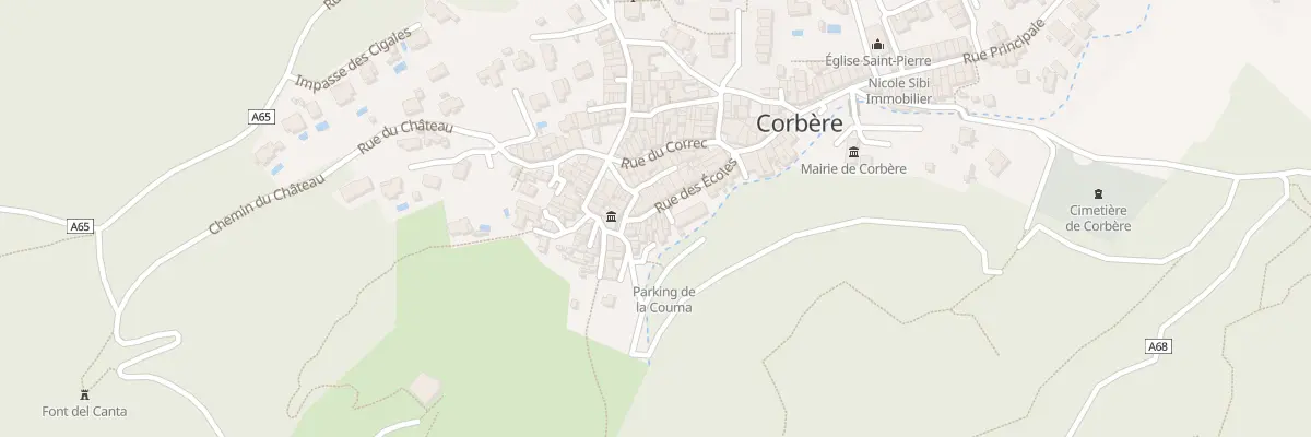 Plan du 13 Rue des Ecoles à Corbère