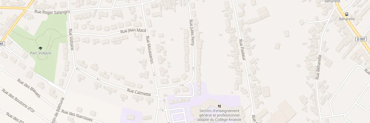 Plan du 16 Rue Jules Ferry à Nœux-les-Mines