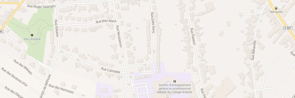 Plan du 18 Rue Jules Ferry à Nœux-les-Mines