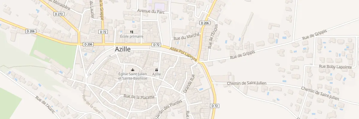 Plan du 1 Rue de la Place à Azille