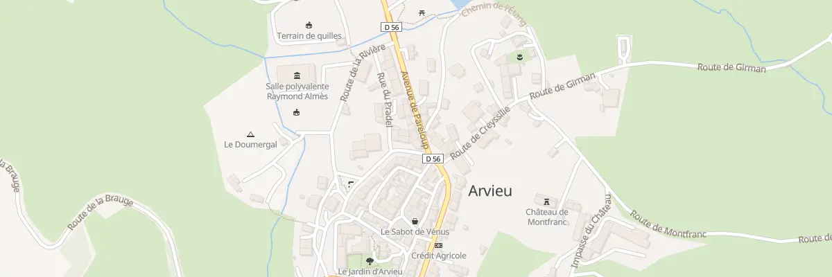 Plan du 5022 Arvieu à Arvieu