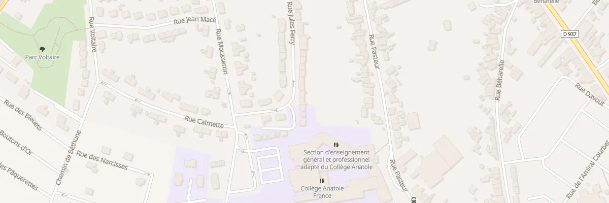 Plan du 33 Rue Jules Ferry à Nœux-les-Mines