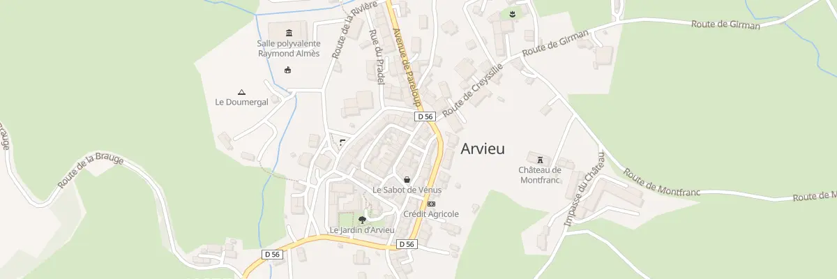 Plan du 5064 Arvieu à Arvieu