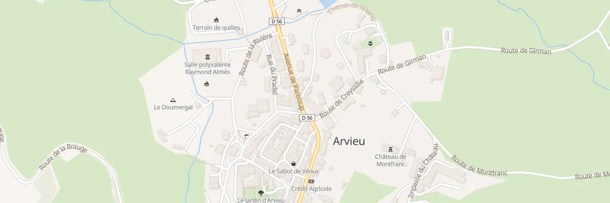 Plan du 5630 Arvieu à Arvieu