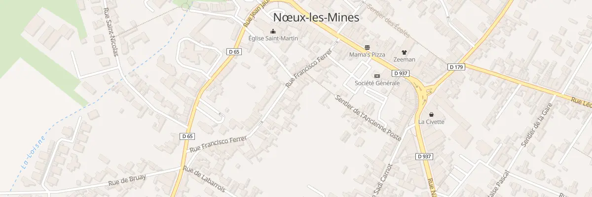 Plan du 28 Rue Francisco Ferrer à Nœux-les-Mines