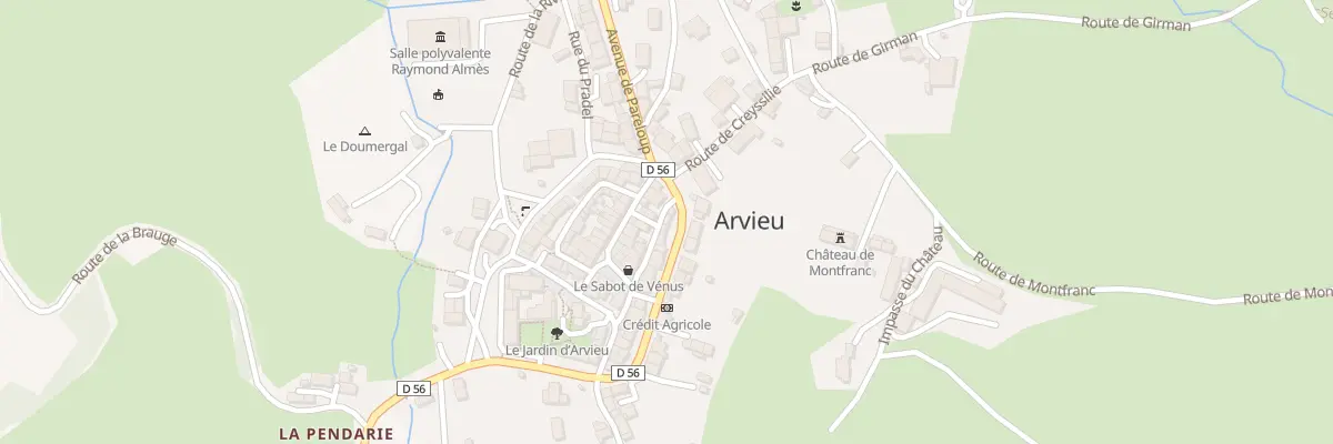 Plan du 5068 Arvieu à Arvieu