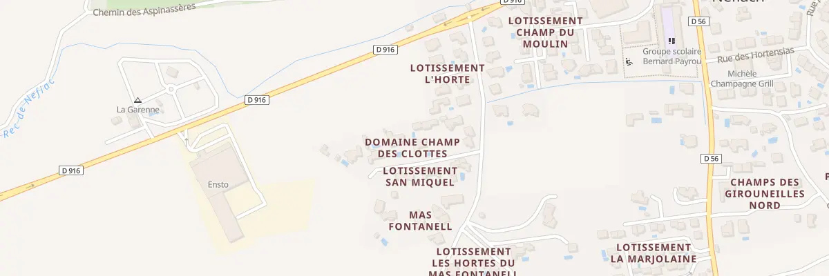 Plan du 2B Champs des Clottes à Néfiach