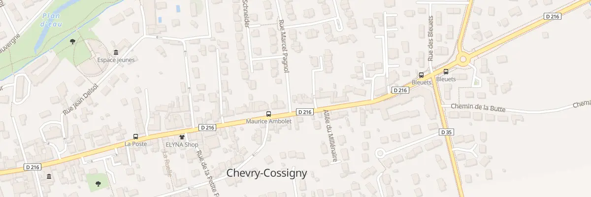 Plan de la Rue Marcel Pagnol à Chevry-Cossigny