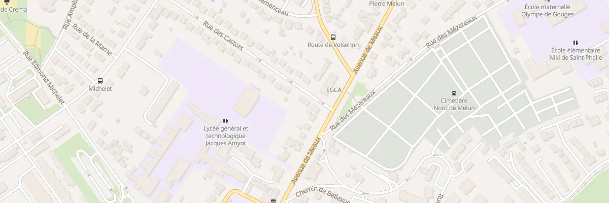 Plan du 1 Rue des Castors à Melun