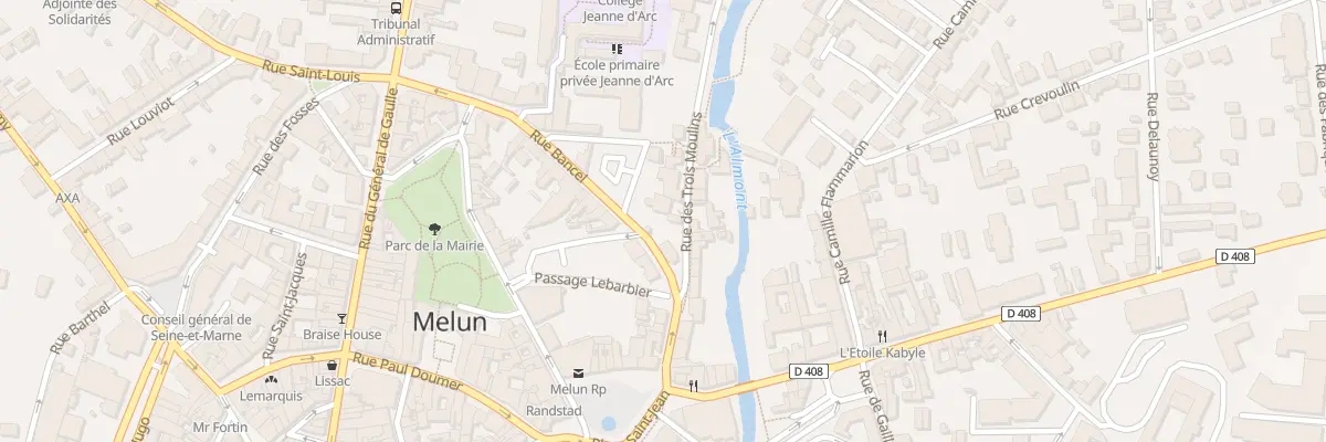 Plan du 3B Rue des 3 Moulins à Melun